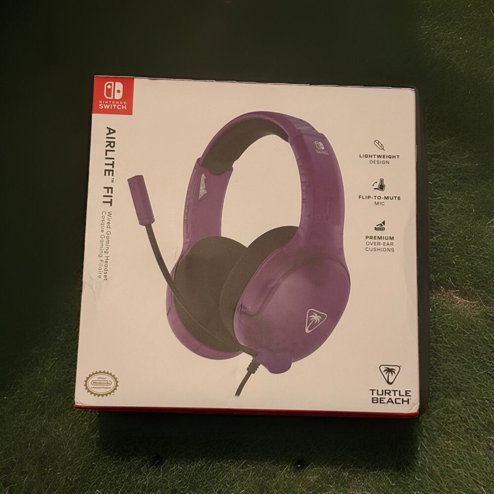 Turtle Beach Airlite Fit Wired Nintendo Switch Headset – Ghost Purple – NEW